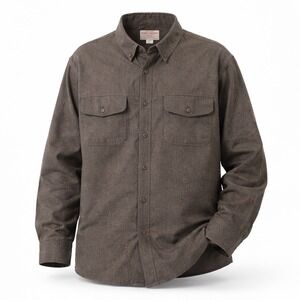 Filson Alaskan Guide Shirt Mens XL Dark Heather Gray Heavyweight Cotton Flannel